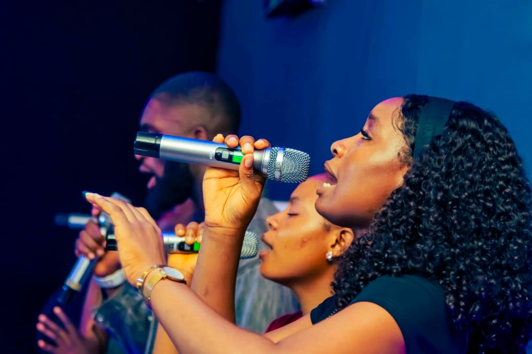 Lifting voices in intimate worship